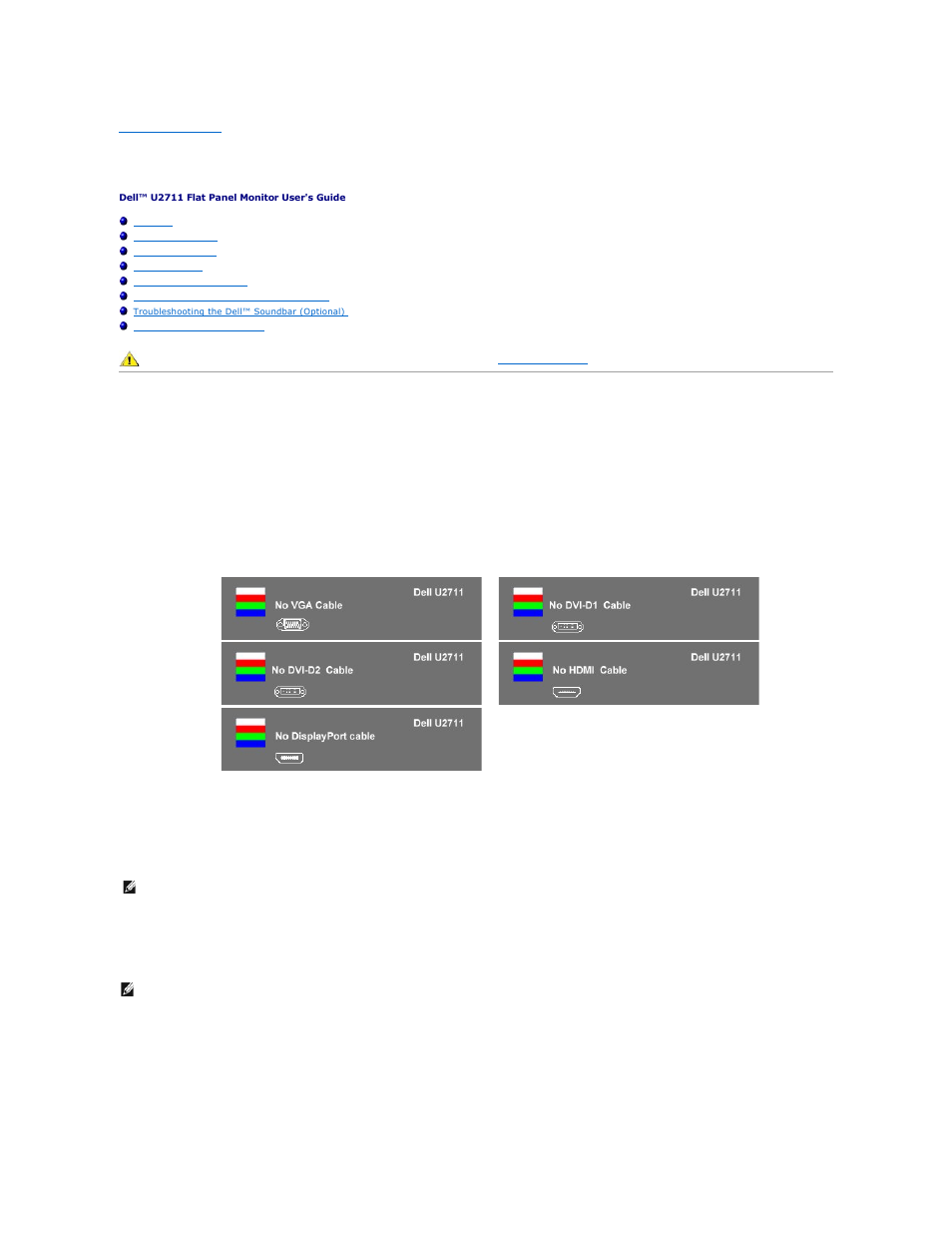 Solving problems, Self-test, Built-in diagnostics | Dell U2711 Monitor User Manual | Page 39 / 43