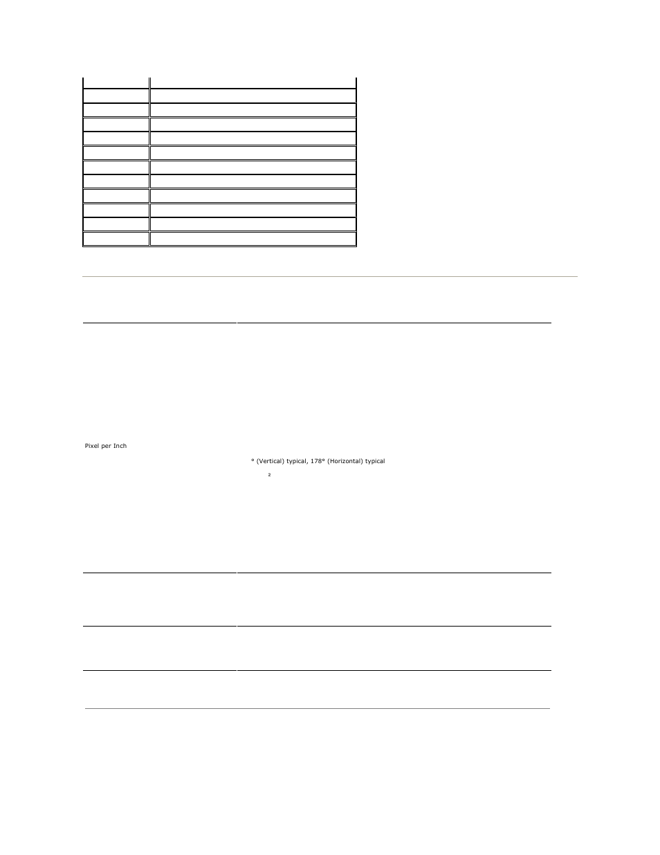 Flat panel specifications, Resolution, Video supported modes | Dell U2711 Monitor User Manual | Page 9 / 43