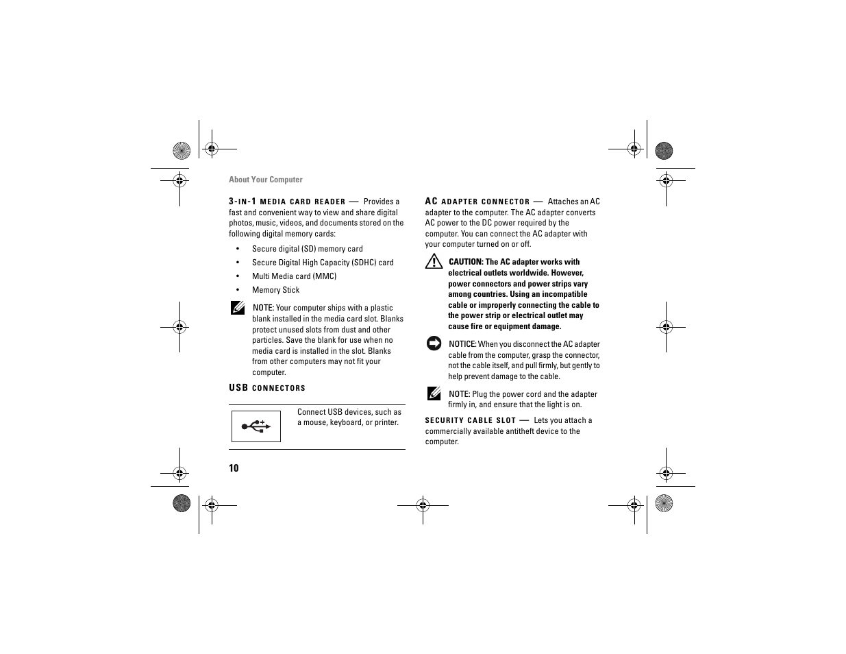 Dell Vostro A90 (Late 2008) User Manual | Page 10 / 60