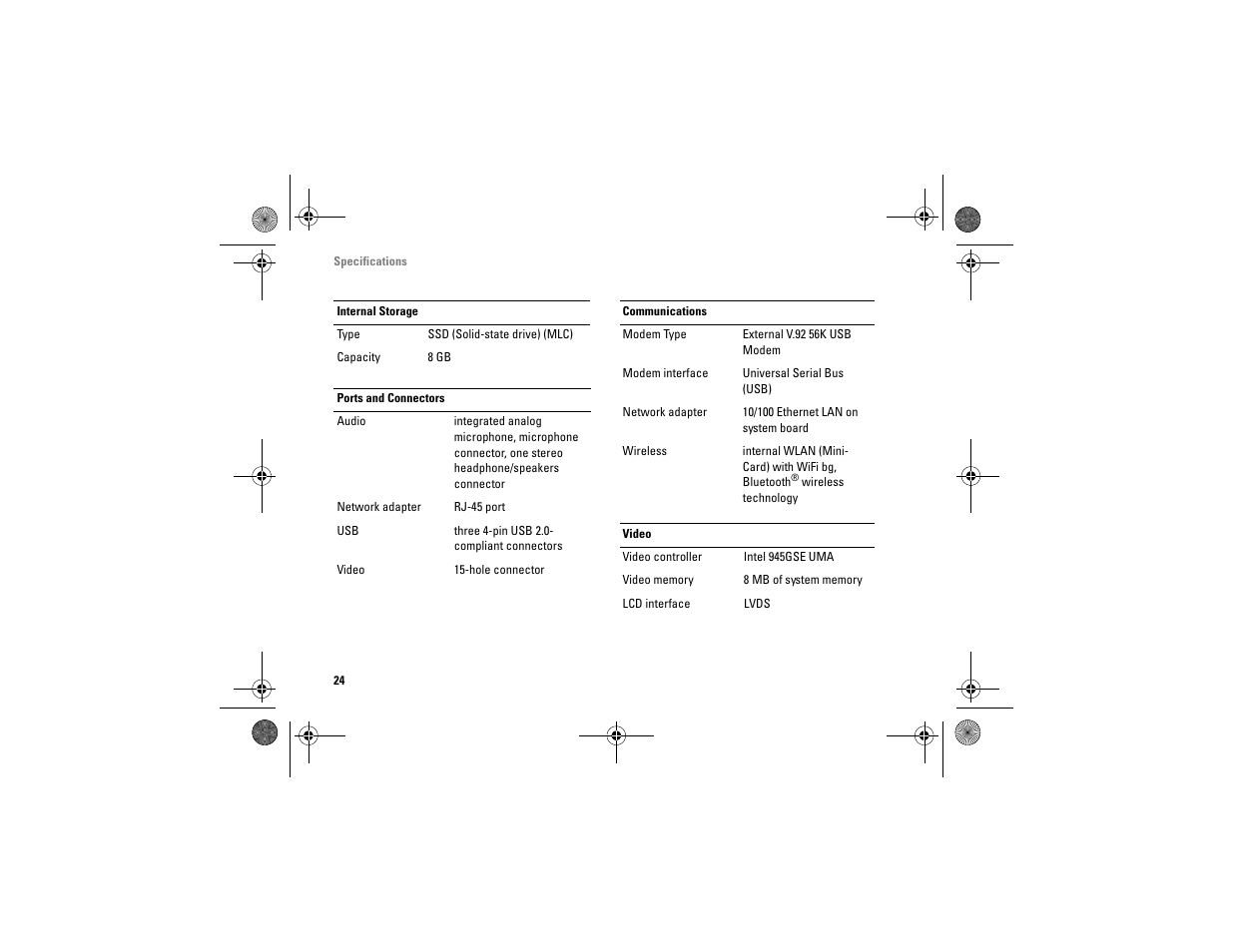 Dell Vostro A90 (Late 2008) User Manual | Page 24 / 60