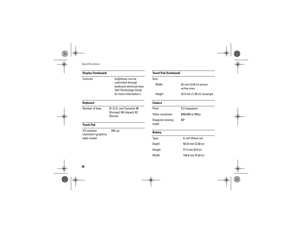 Dell Vostro A90 (Late 2008) User Manual | Page 26 / 60