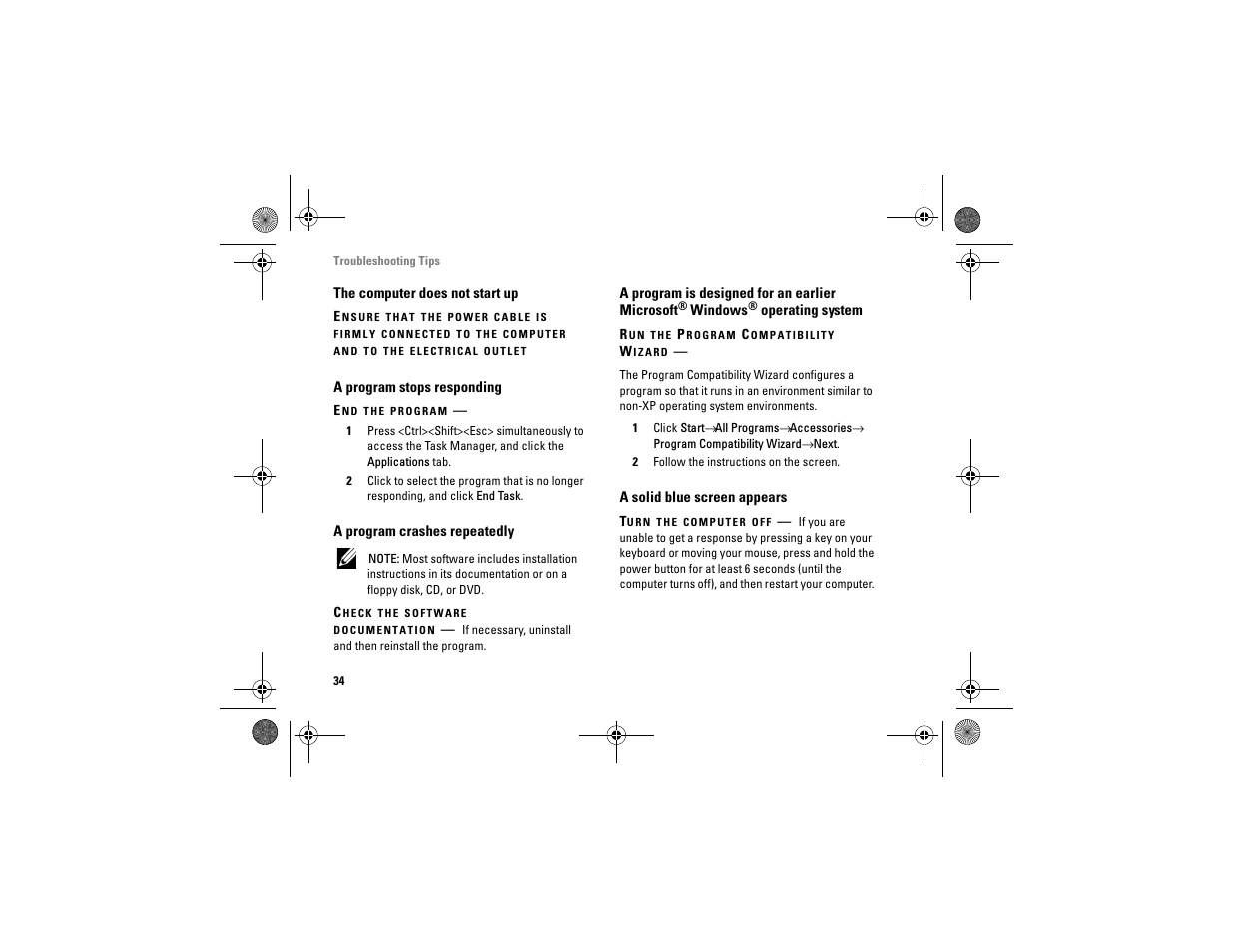 2 follow the instructions on the screen | Dell Vostro A90 (Late 2008) User Manual | Page 34 / 60