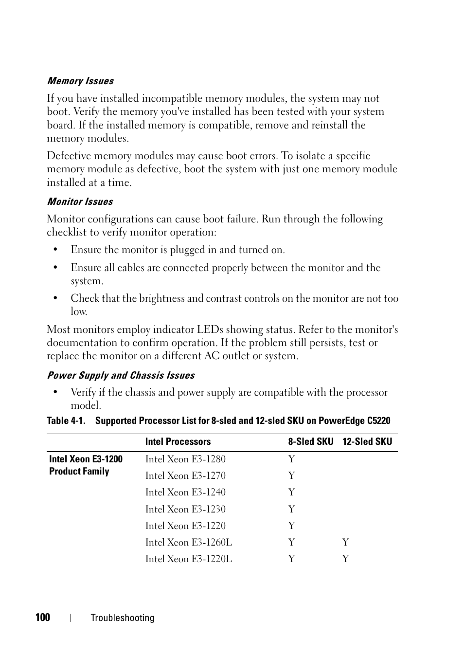 Dell PowerEdge C5220 User Manual | Page 100 / 124