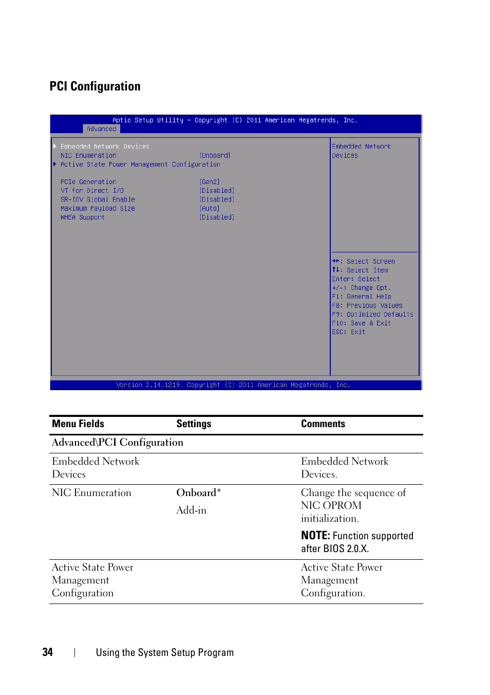 Pci configuration | Dell PowerEdge C5220 User Manual | Page 34 / 124