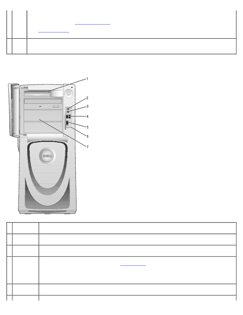 Front view (doors open) | Dell Precision 670 User Manual | Page 12 / 200