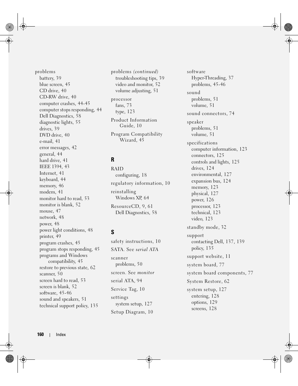 Dell XPS/Dimension XPS Gen 5 User Manual | Page 160 / 162