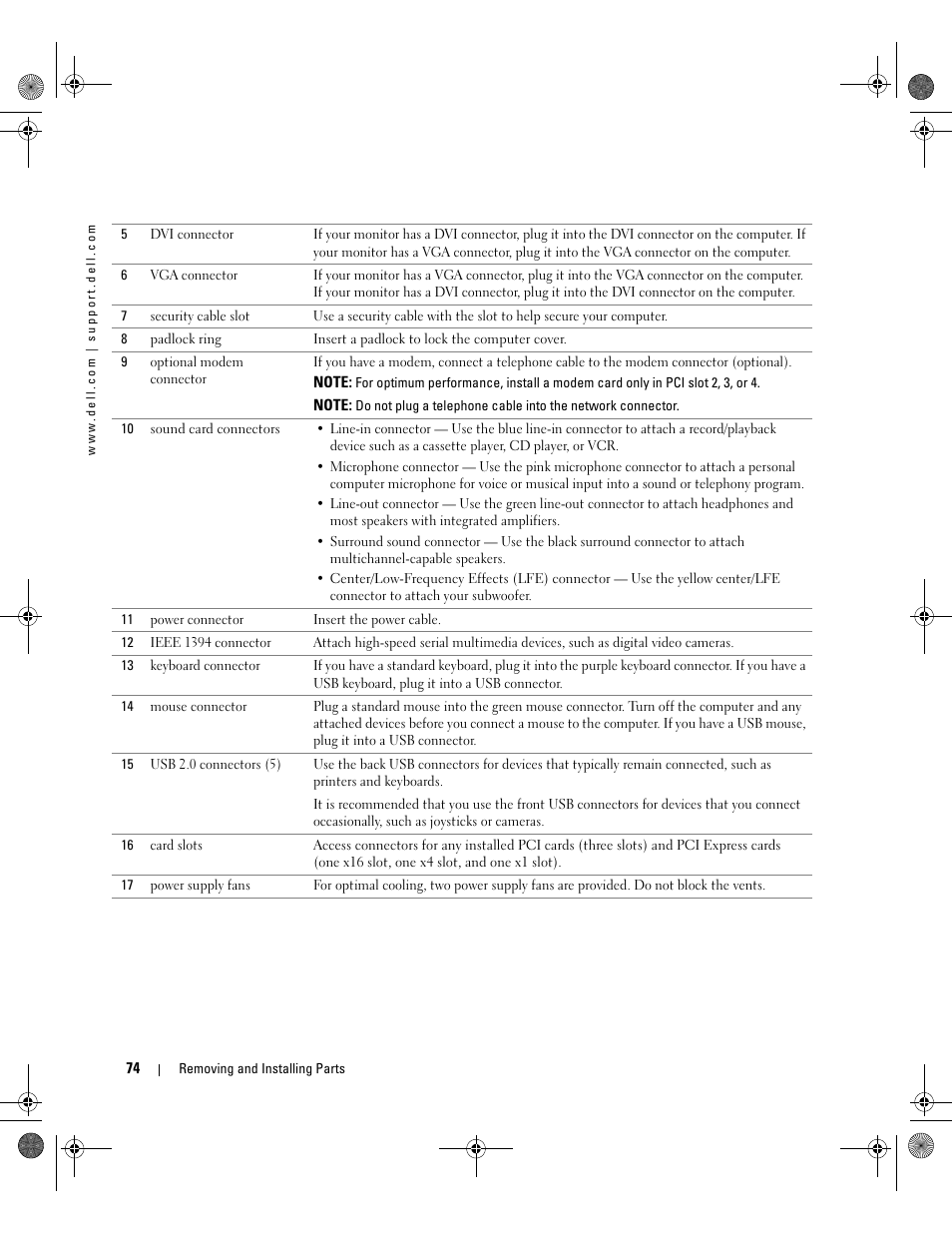 Dell XPS/Dimension XPS Gen 5 User Manual | Page 74 / 162