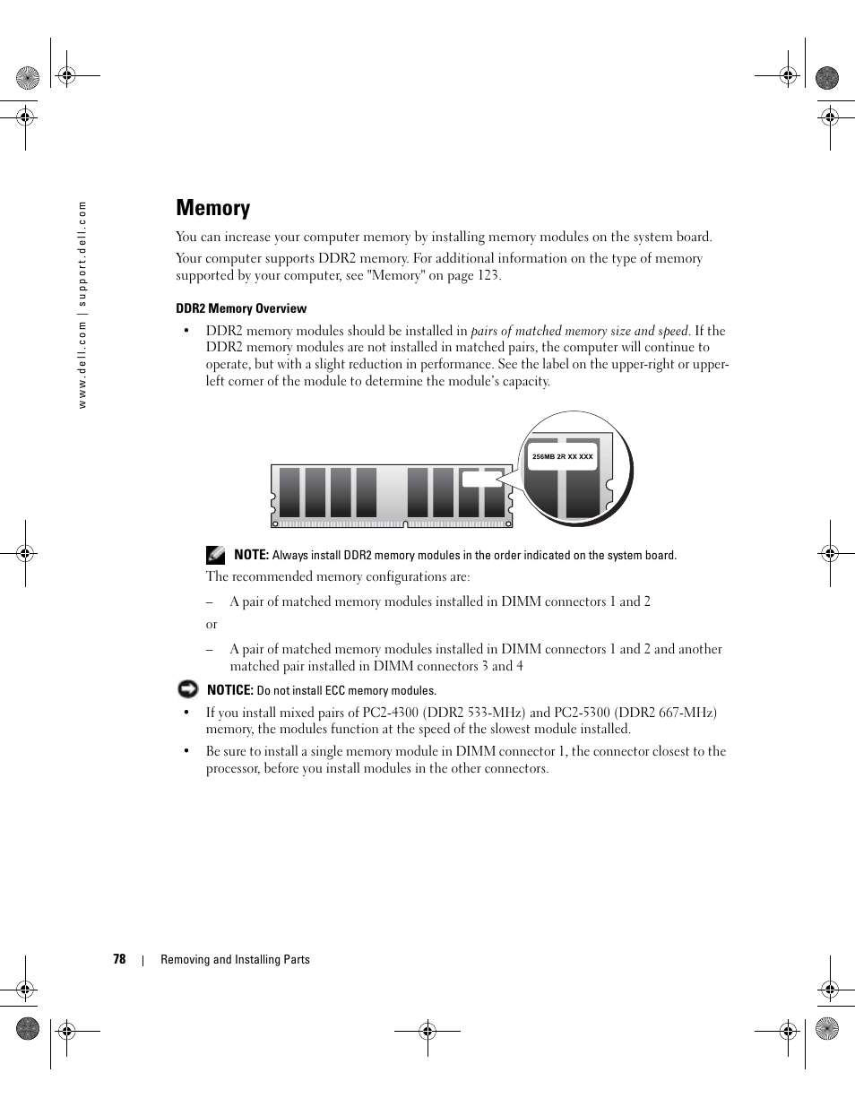 Memory | Dell XPS/Dimension XPS Gen 5 User Manual | Page 78 / 162