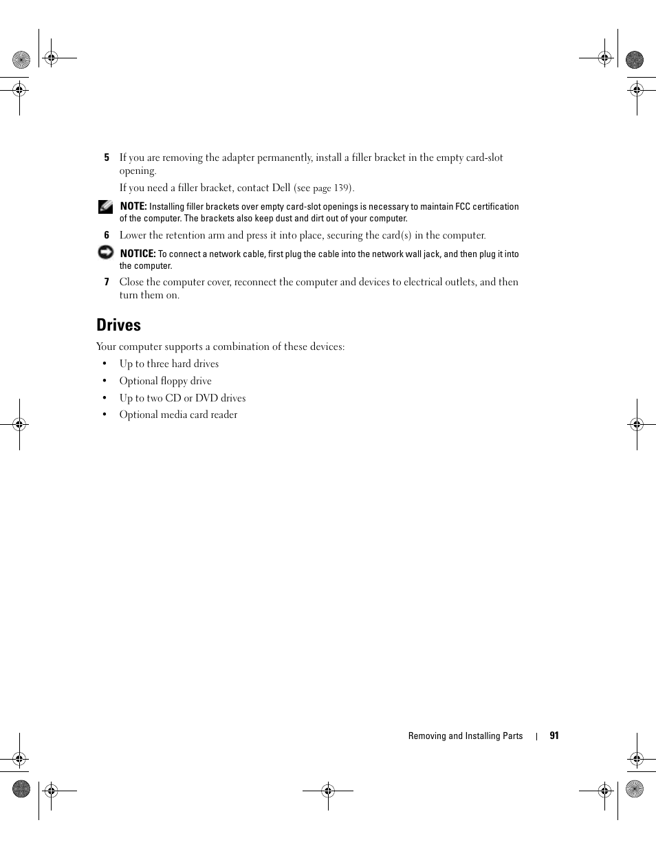 Drives | Dell XPS/Dimension XPS Gen 5 User Manual | Page 91 / 162