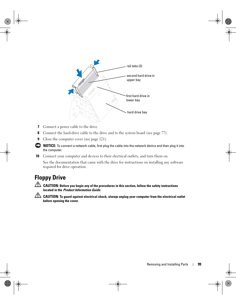 Floppy drive | Dell XPS/Dimension XPS Gen 5 User Manual | Page 99 / 162