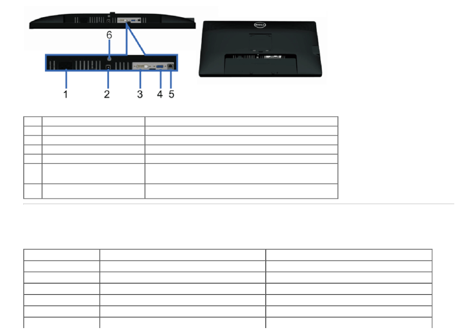 Monitor specifications, Flat panel specifications | Dell P2212H Monitor User Manual | Page 10 / 55