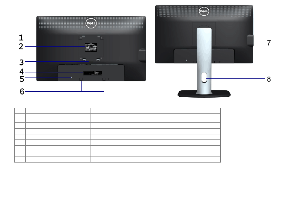 Side view | Dell P2212H Monitor User Manual | Page 8 / 55