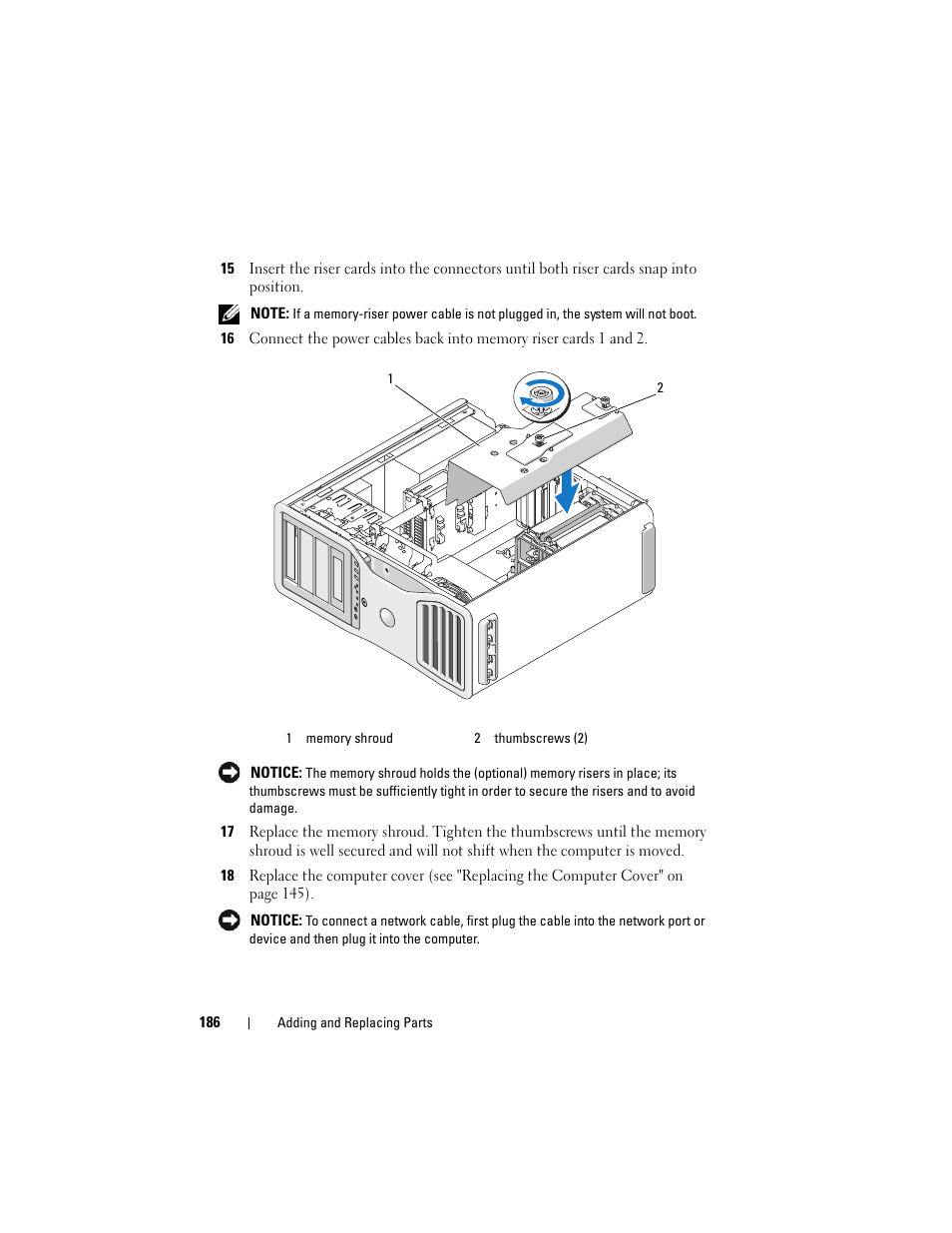 Dell Precision T7400 (Late 2007) User Manual | Page 186 / 307