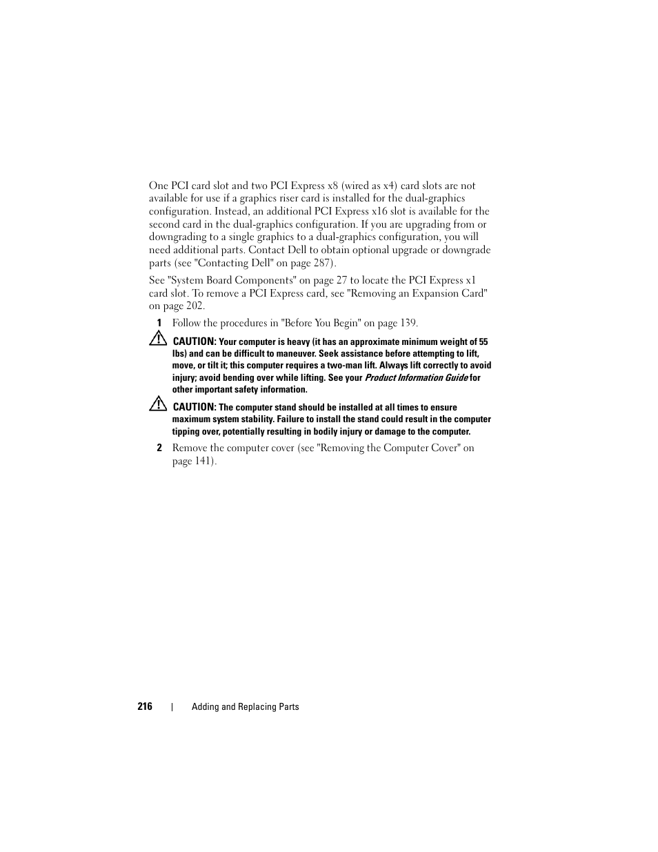 Dell Precision T7400 (Late 2007) User Manual | Page 216 / 307