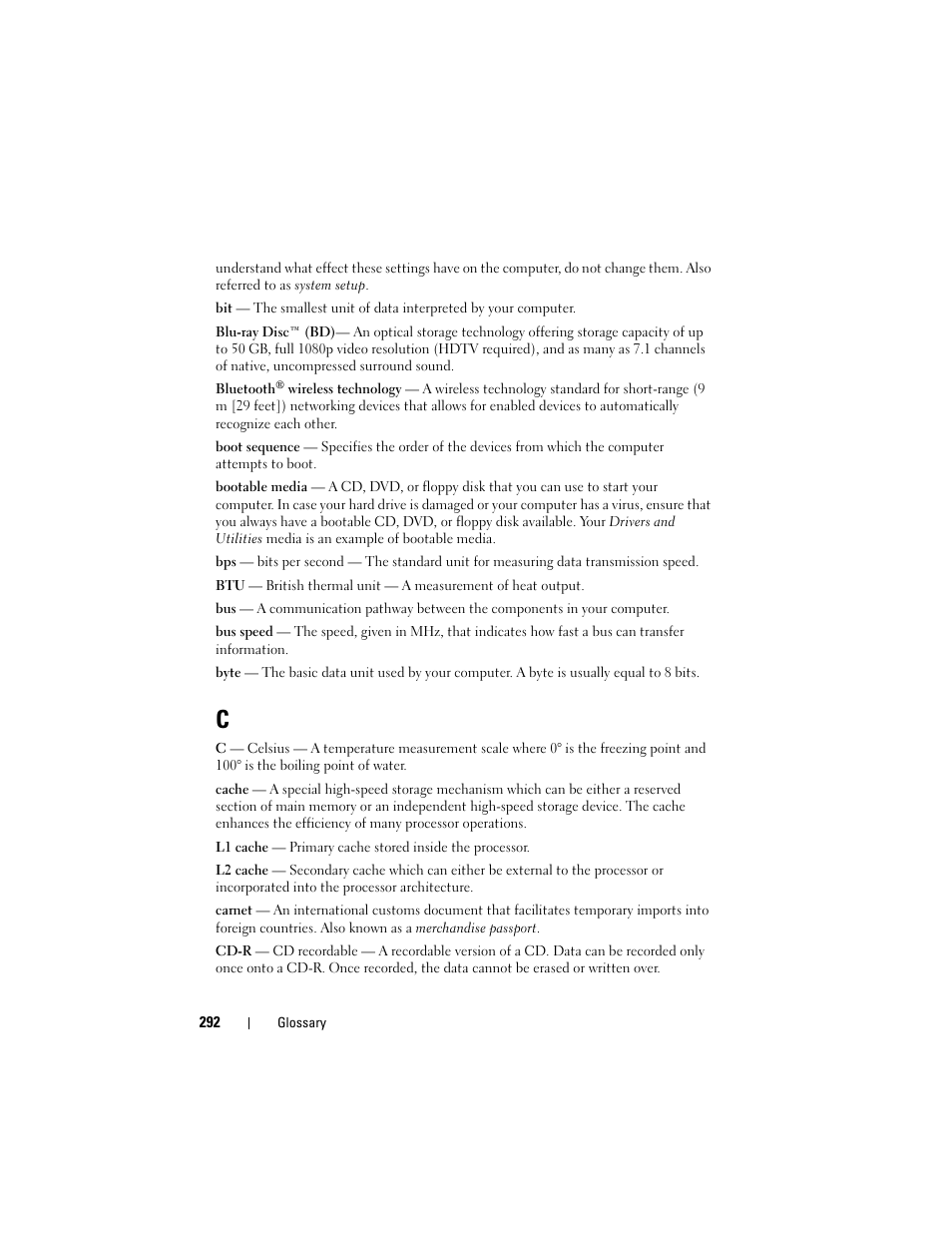 Dell Precision T7400 (Late 2007) User Manual | Page 292 / 307
