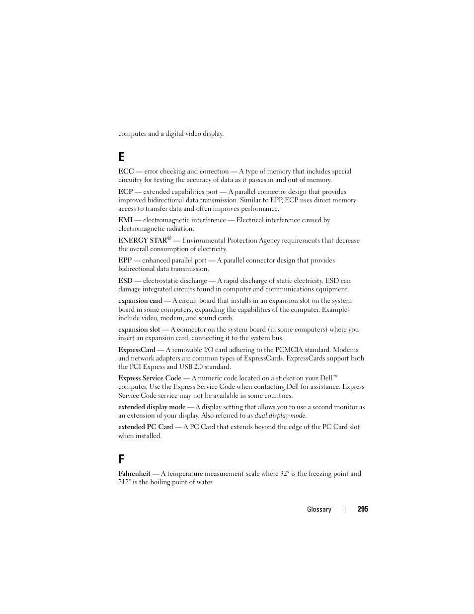 Dell Precision T7400 (Late 2007) User Manual | Page 295 / 307
