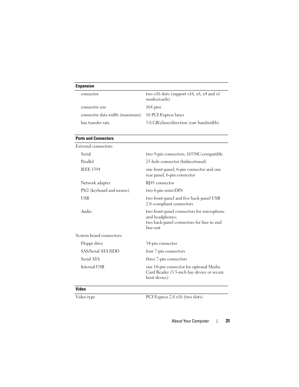 Dell Precision T7400 (Late 2007) User Manual | Page 31 / 307