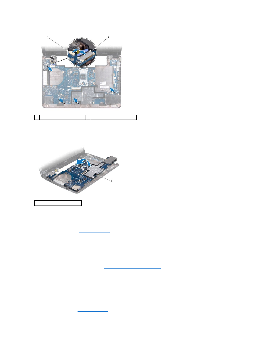 Replacing the system board | Dell Inspiron 1320 (Mid 2009) User Manual | Page 43 / 45