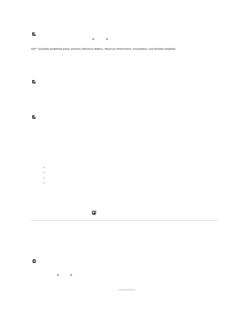 Power management modes, Place the computer in, Standby mode | Setting battery alarms and actions, Completing the power management wizard | Dell Latitude X1 User Manual | Page 49 / 82