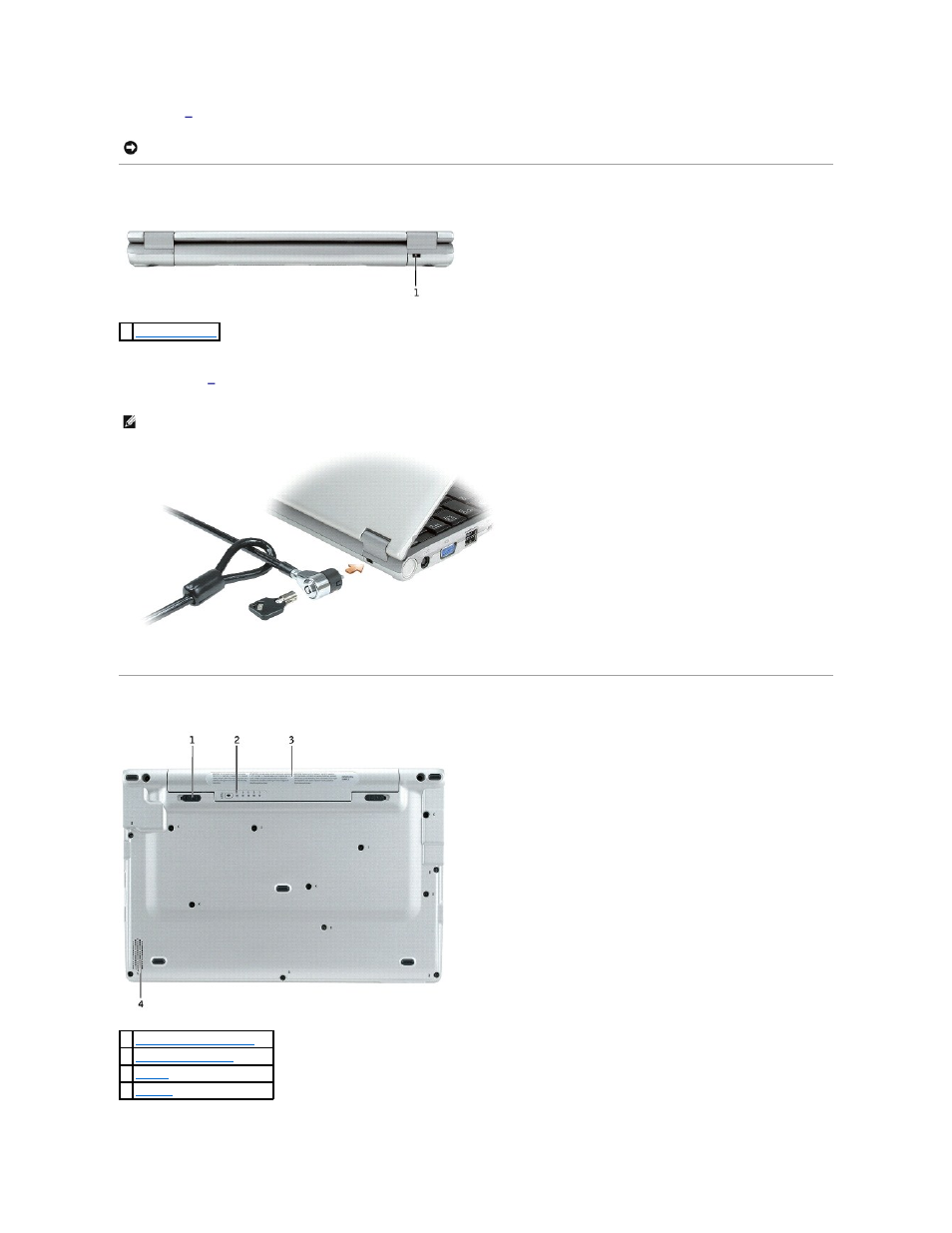 Back view, Bottom view | Dell Latitude X1 User Manual | Page 6 / 82