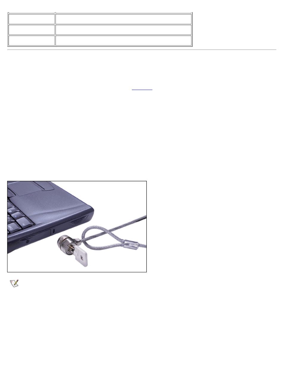Using the security cable slot | Dell Latitude C500 User Manual | Page 65 / 188