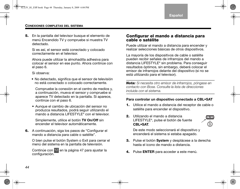 Bose AM314478 User Manual | Page 134 / 260