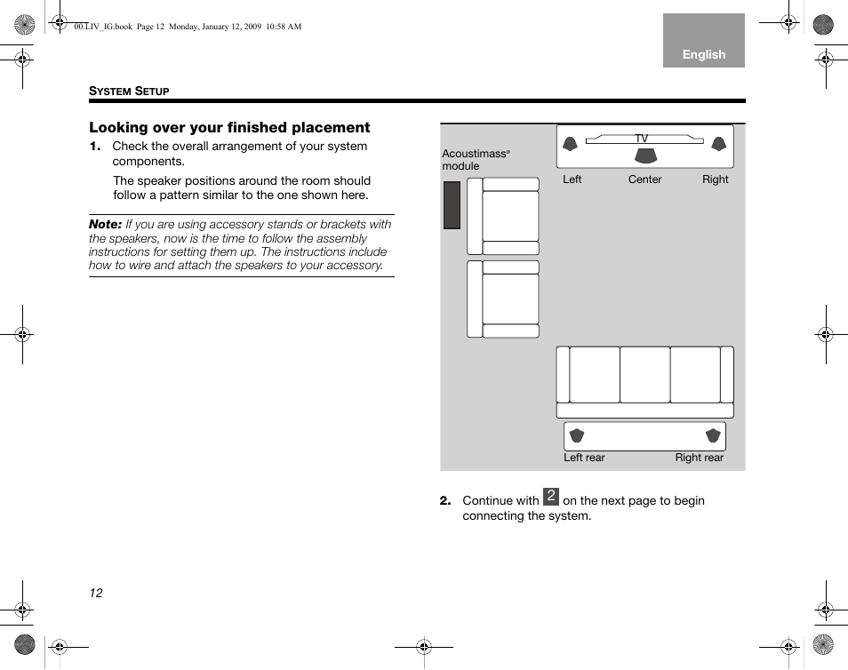 Looking over your finished placement | Bose AM314478 User Manual | Page 16 / 260
