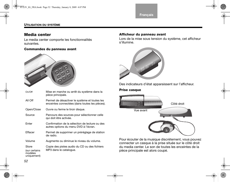 Media center | Bose AM314478 User Manual | Page 228 / 260
