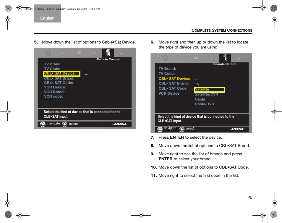 Bose AM314478 User Manual | Page 49 / 260
