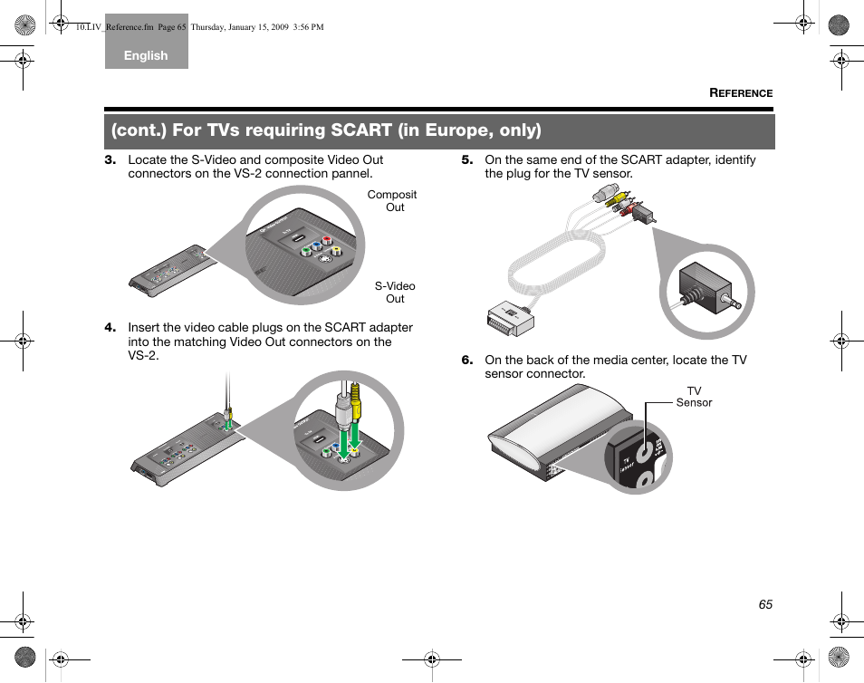 Cont.) for tvs requiring scart (in europe, only) | Bose AM314478 User Manual | Page 69 / 260