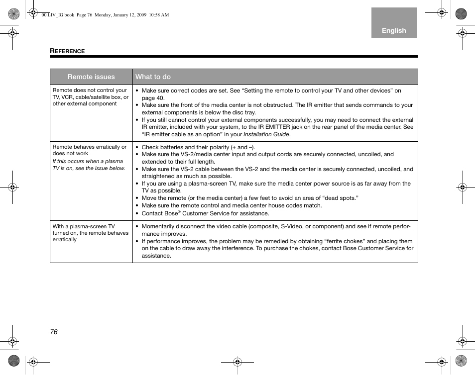Bose AM314478 User Manual | Page 80 / 260