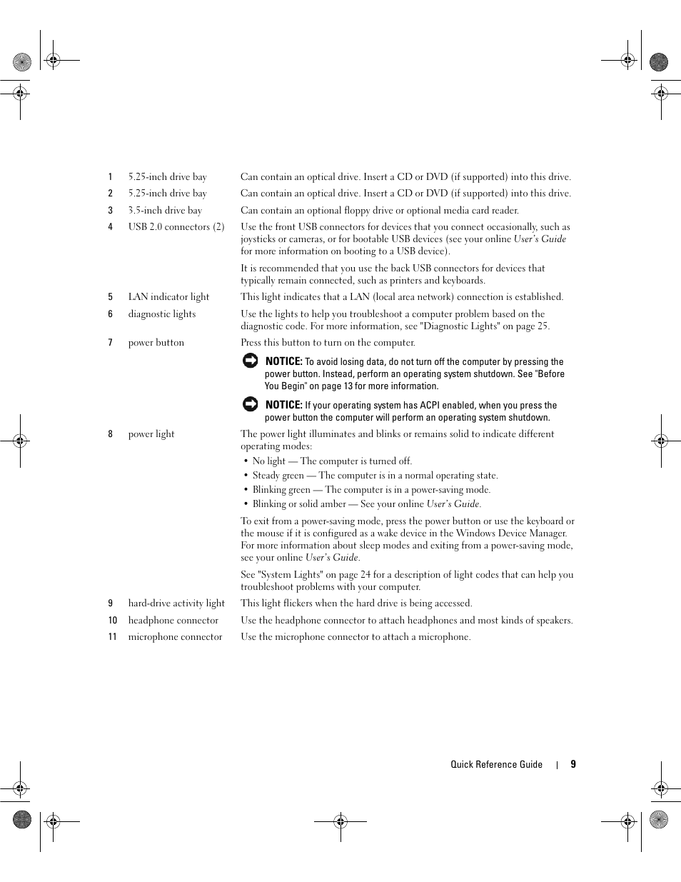 Dell OptiPlex 745c (Early 2007) User Manual | Page 9 / 36