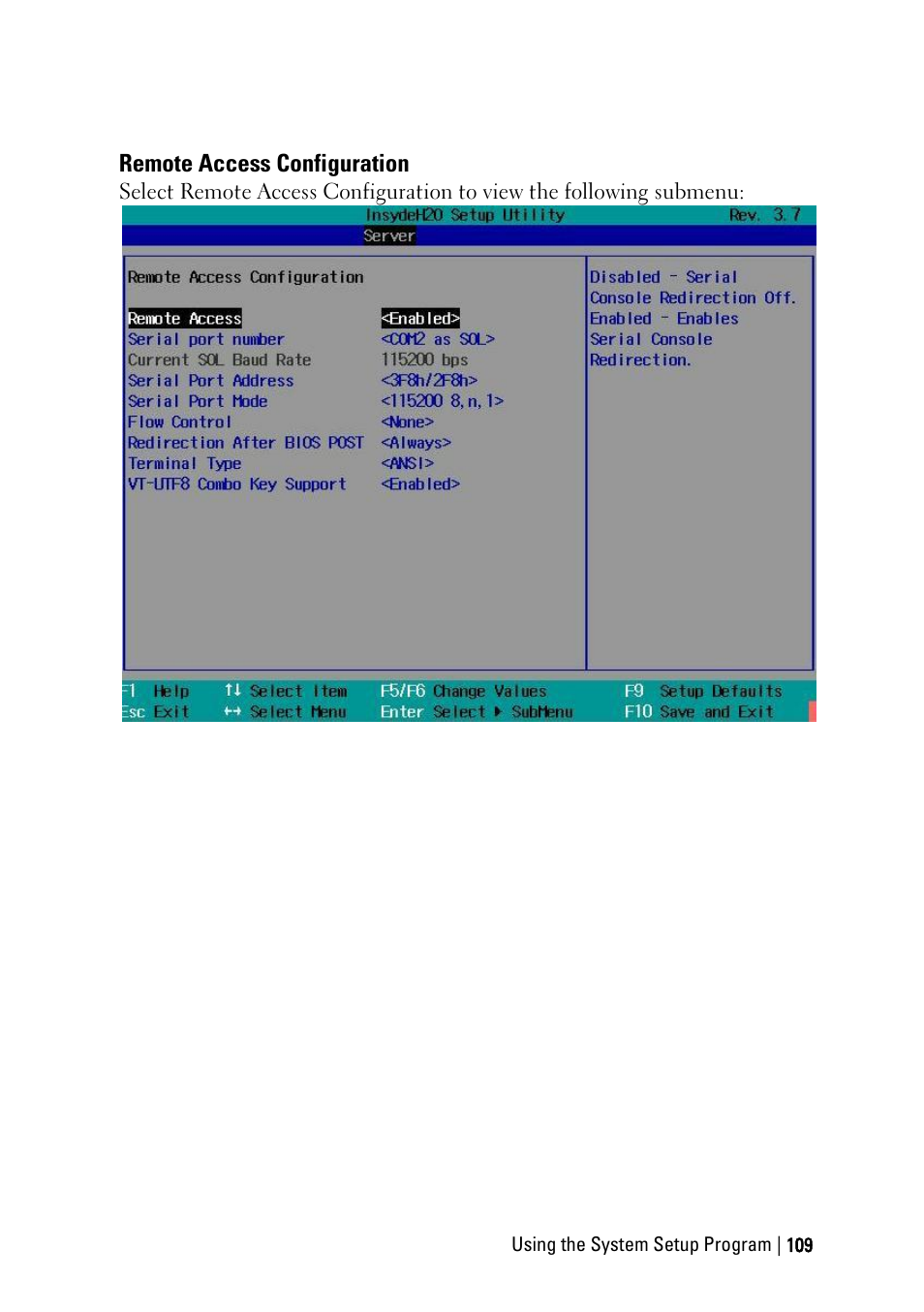 Remote access configuration, Ee “remote access configuration, Ge 109 | Dell PowerEdge C6220 User Manual | Page 109 / 329