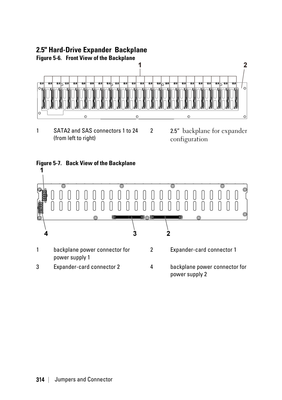 5" hard-drive expander backplane | Dell PowerEdge C6220 User Manual | Page 314 / 329