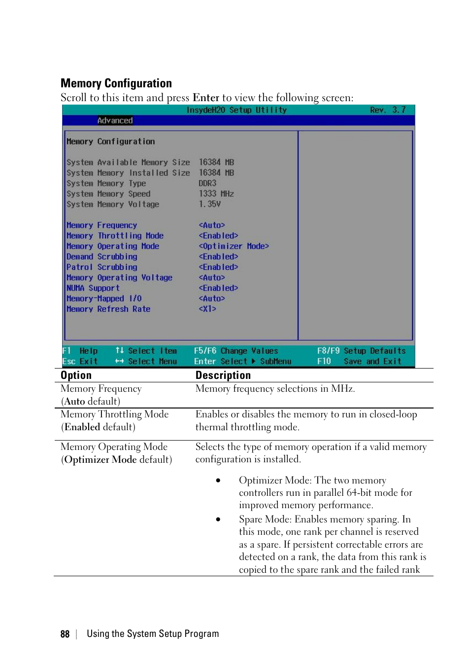 Memory configuration | Dell PowerEdge C6220 User Manual | Page 88 / 329