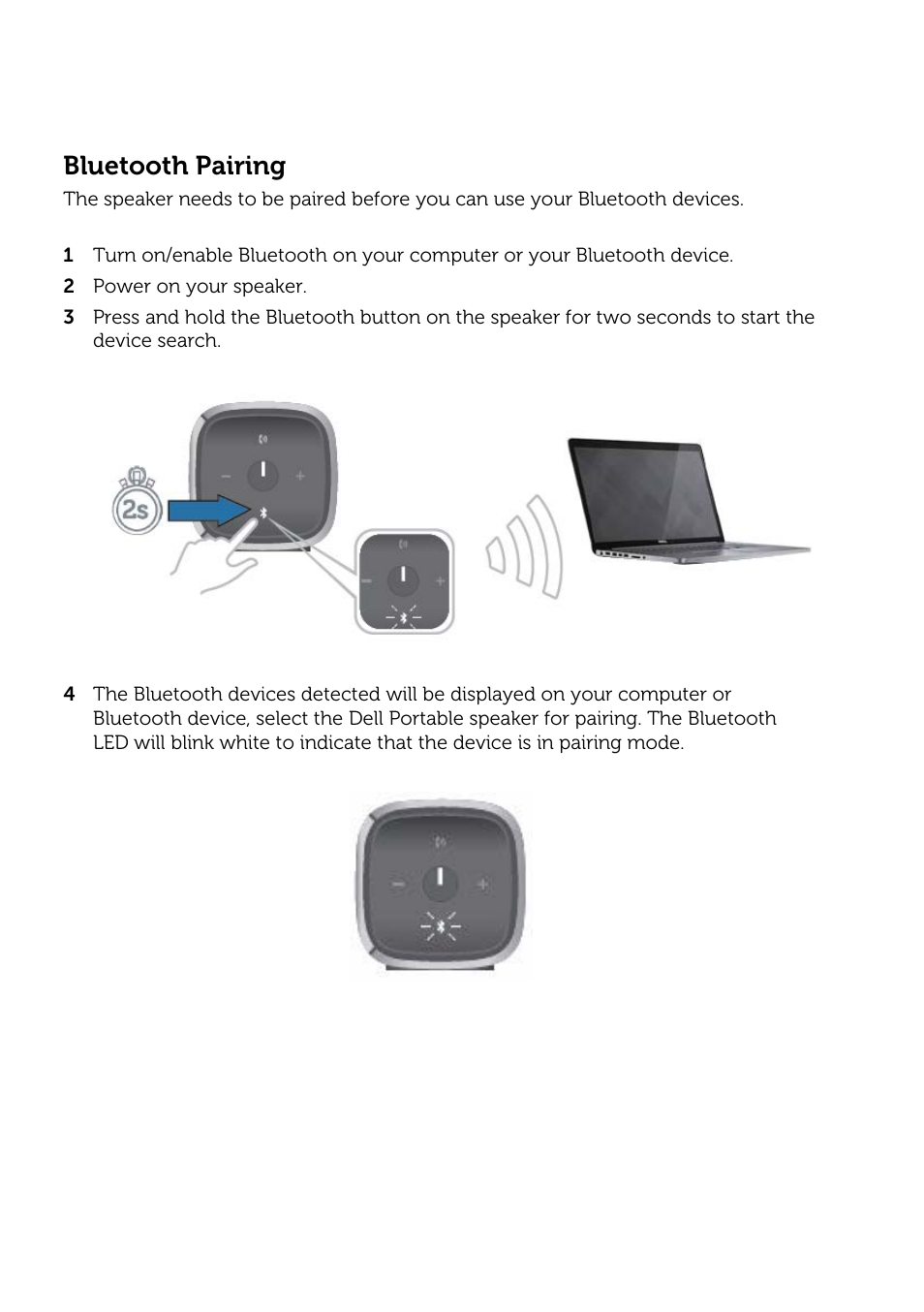 Bluetooth pairing | Dell AD211 Bluetooth Portable Speaker User Manual | Page 11 / 32