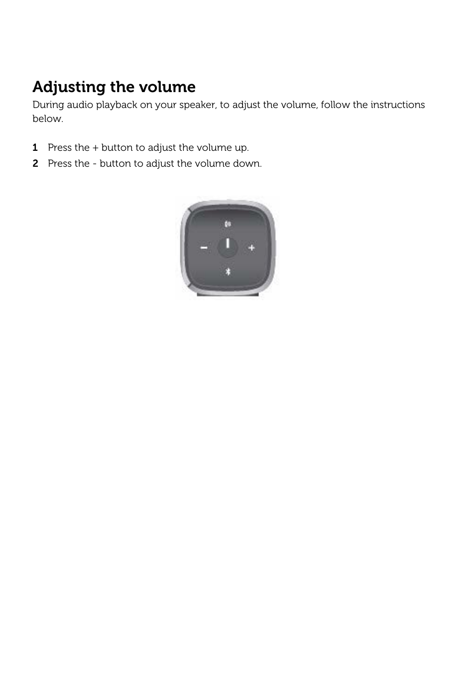 Adjusting the volume | Dell AD211 Bluetooth Portable Speaker User Manual | Page 18 / 32