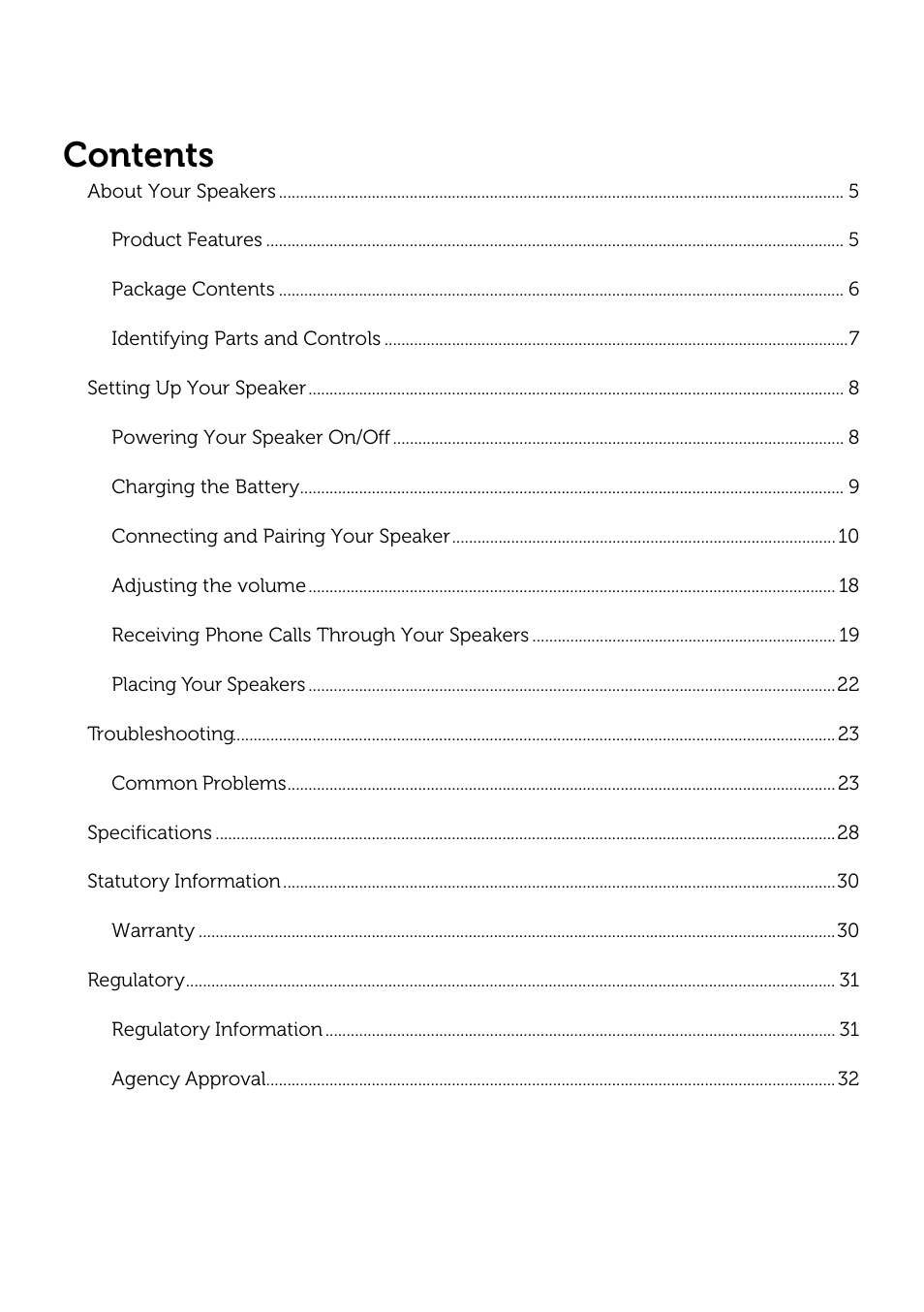 Dell AD211 Bluetooth Portable Speaker User Manual | Page 4 / 32