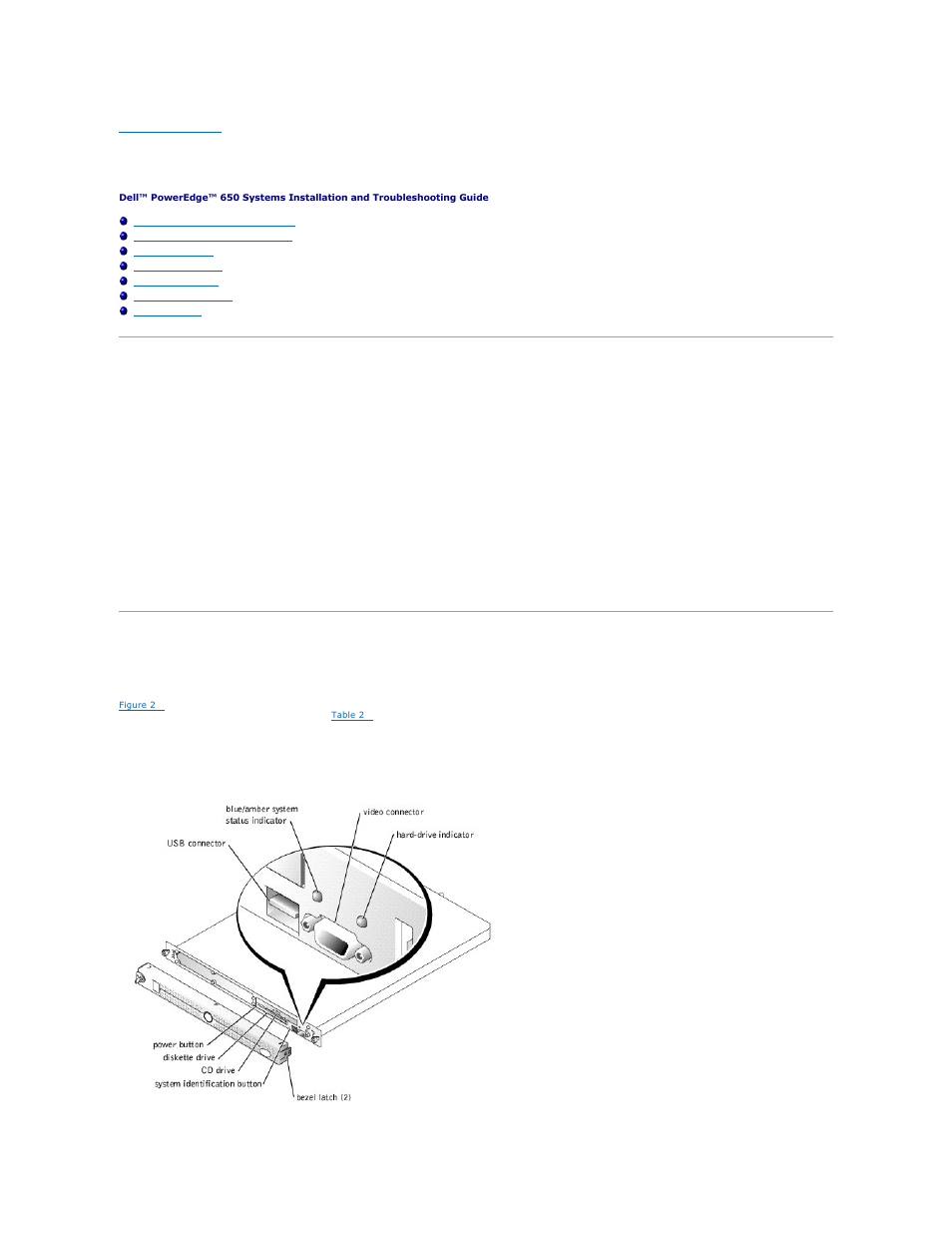 Indicators, messages, and codes, Front-panel indicators and features | Dell PowerEdge 650 User Manual | Page 20 / 73