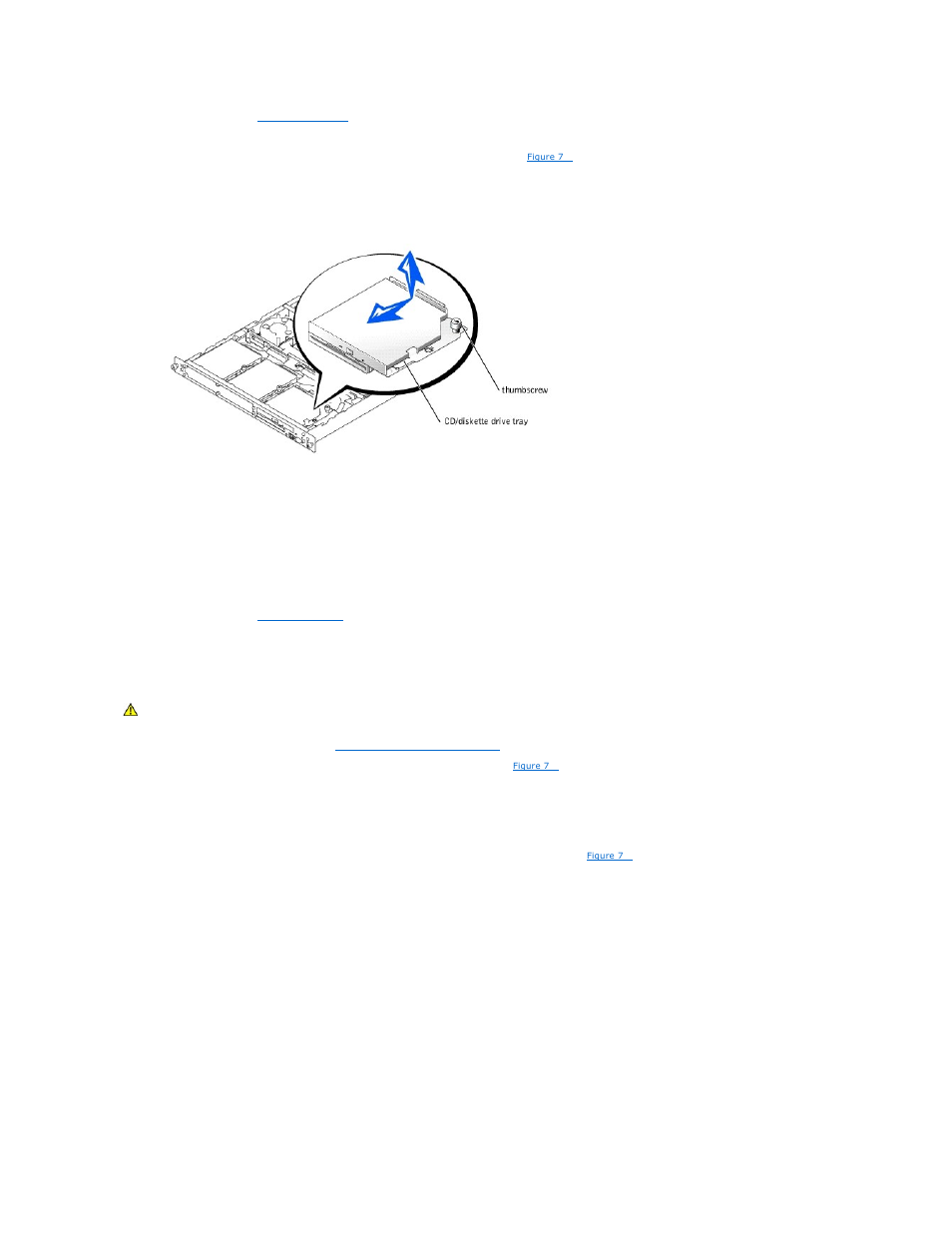 Installing the cd/diskette drive tray, Removing the cd and diskette drives | Dell PowerEdge 650 User Manual | Page 60 / 73