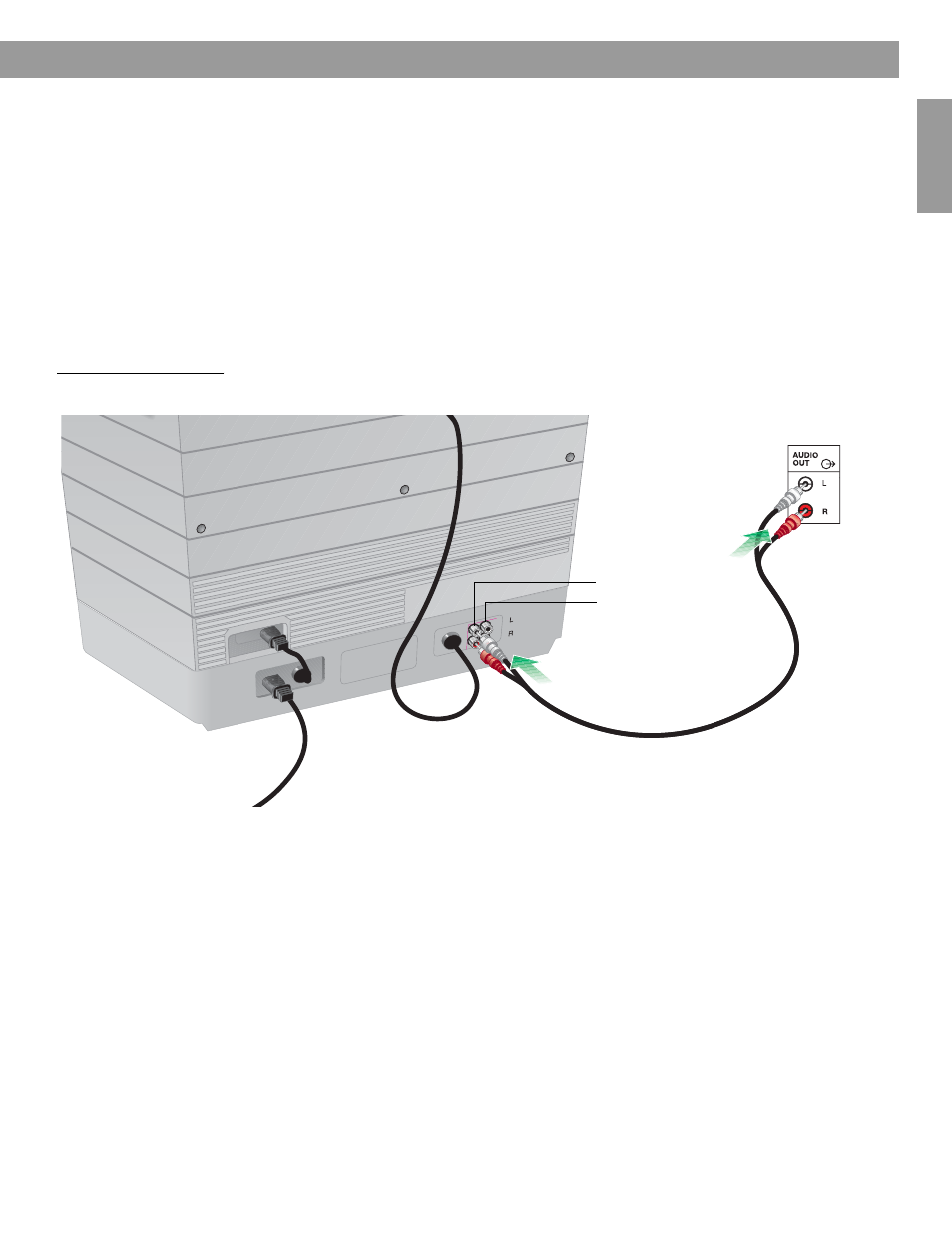 Listening to an external audio source, Connecting an external audio source | Bose II User Manual | Page 13 / 19