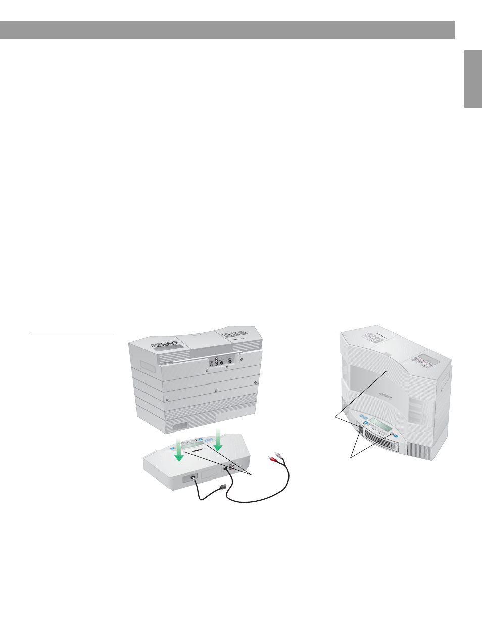 Seating your acoustic wave, Setting up your acoustic wave, Ii cd changer | Music system ii on the cd changer | Bose II User Manual | Page 7 / 19