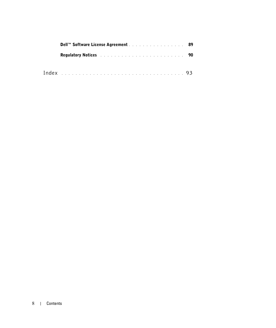 Index | Dell 924 All-in-One Photo Printer User Manual | Page 8 / 94