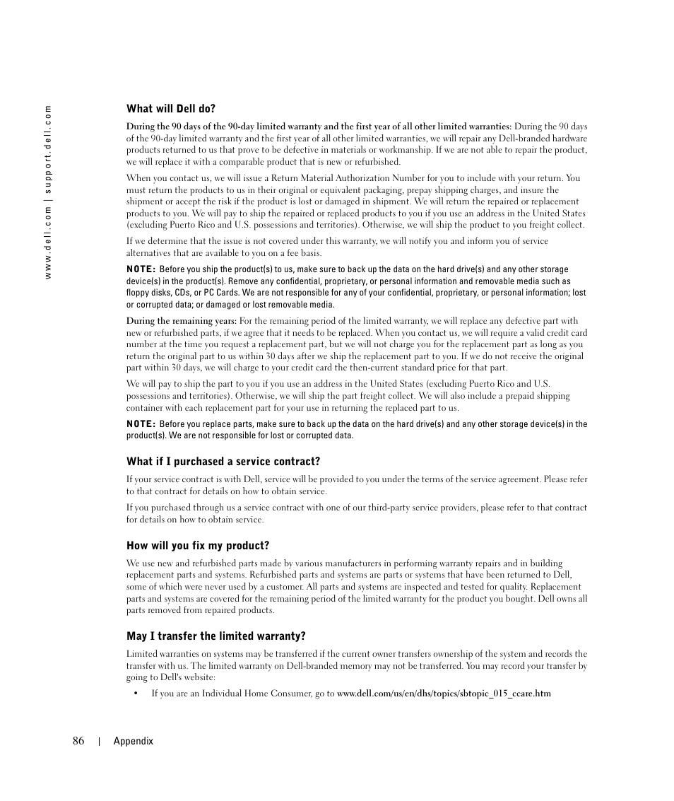 Dell 924 All-in-One Photo Printer User Manual | Page 86 / 94