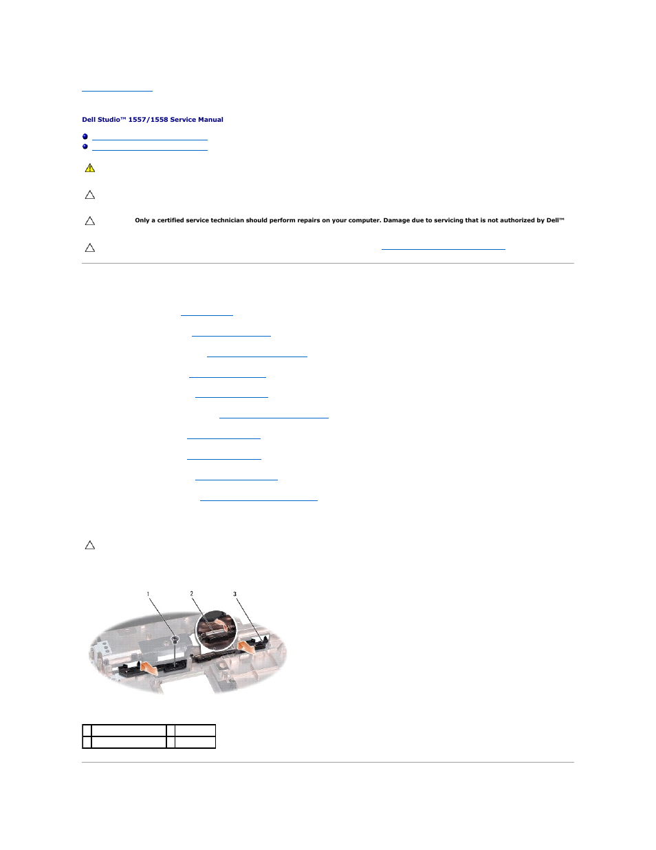 Battery latch assembly, Removing the battery latch assembly | Dell Studio 1557 (Late 2009) User Manual | Page 28 / 49