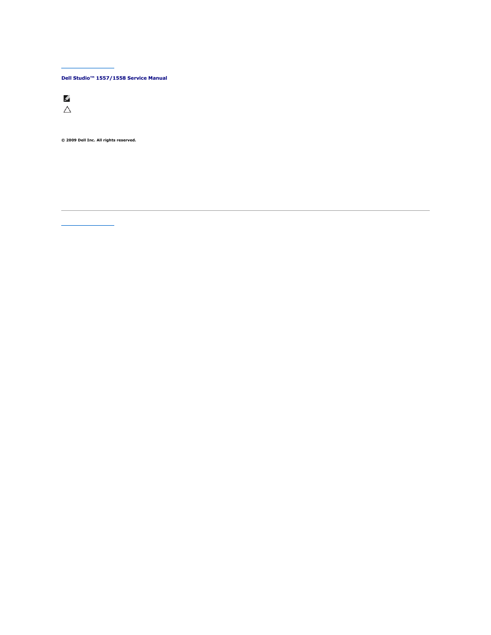 Dell Studio 1557 (Late 2009) User Manual | Page 47 / 49