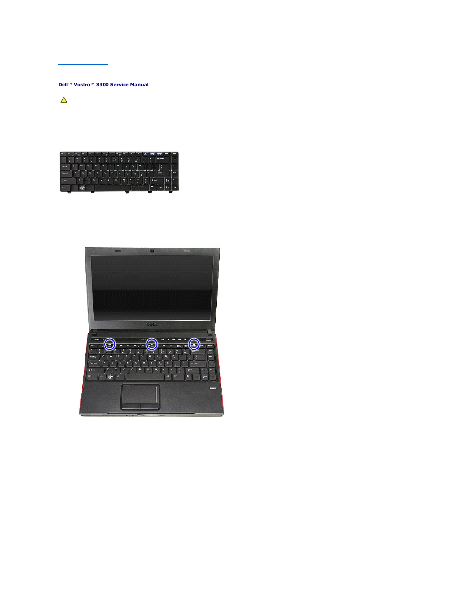 Keyboard, Removing the keyboard | Dell Vostro 3300 (Early 2010) User Manual | Page 29 / 72