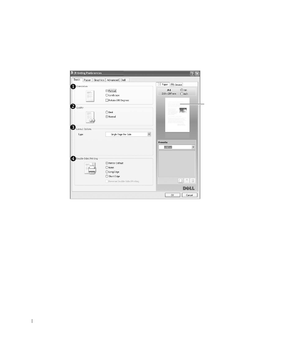 Basic tab, Basic | Dell 2355dn Multifunction Mono Laser Printer User Manual | Page 113 / 344