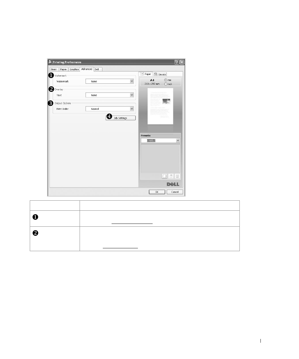 Advanced tab, Advanced t | Dell 2355dn Multifunction Mono Laser Printer User Manual | Page 120 / 344