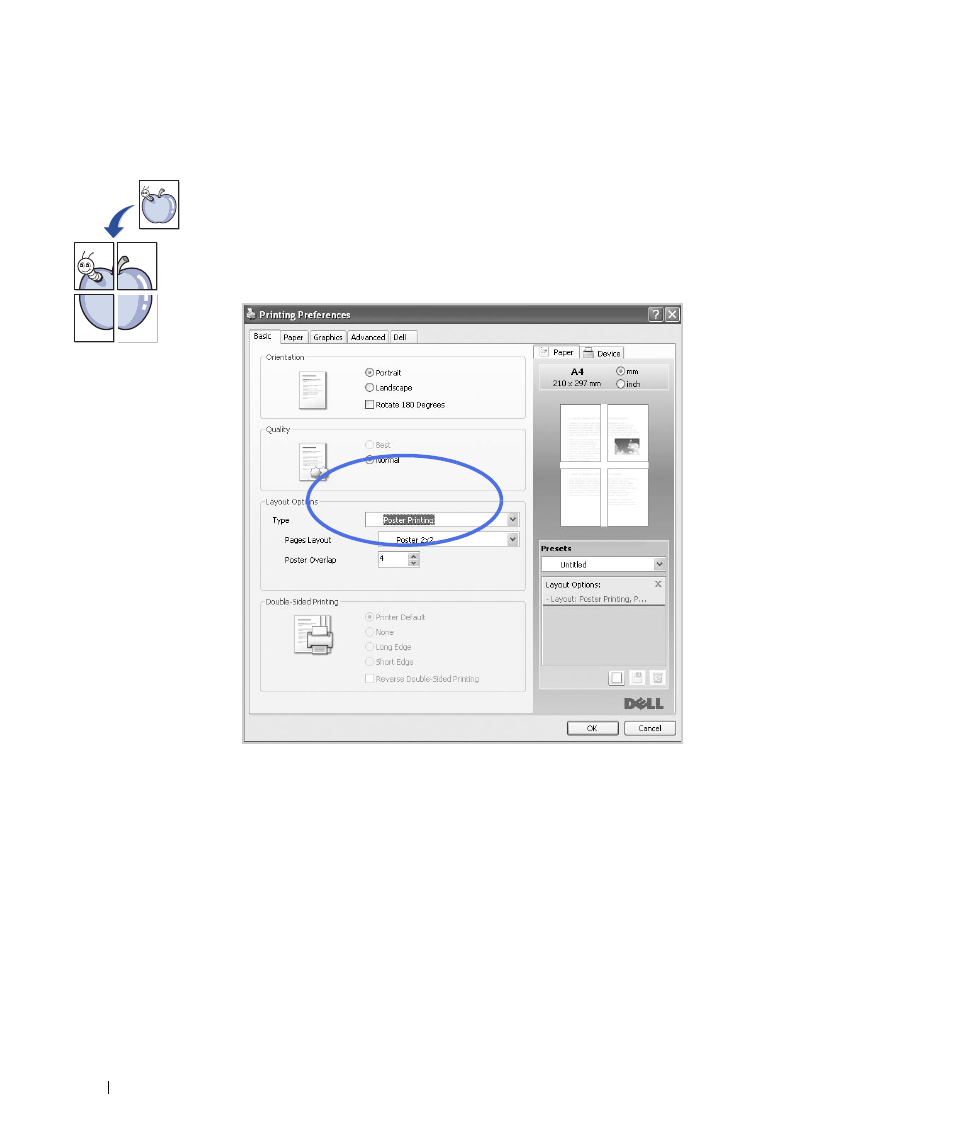 Printing posters | Dell 2355dn Multifunction Mono Laser Printer User Manual | Page 127 / 344